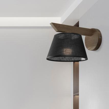 Brilagi - LED Vägglampa ANTHONY 1xE14/40W/230V ek valnöt/svart