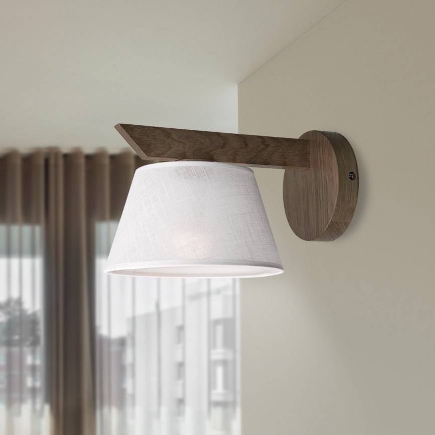 Brilagi - LED Vägglampa ANTHONY 1xE14/40W/230V ek valnöt/vit