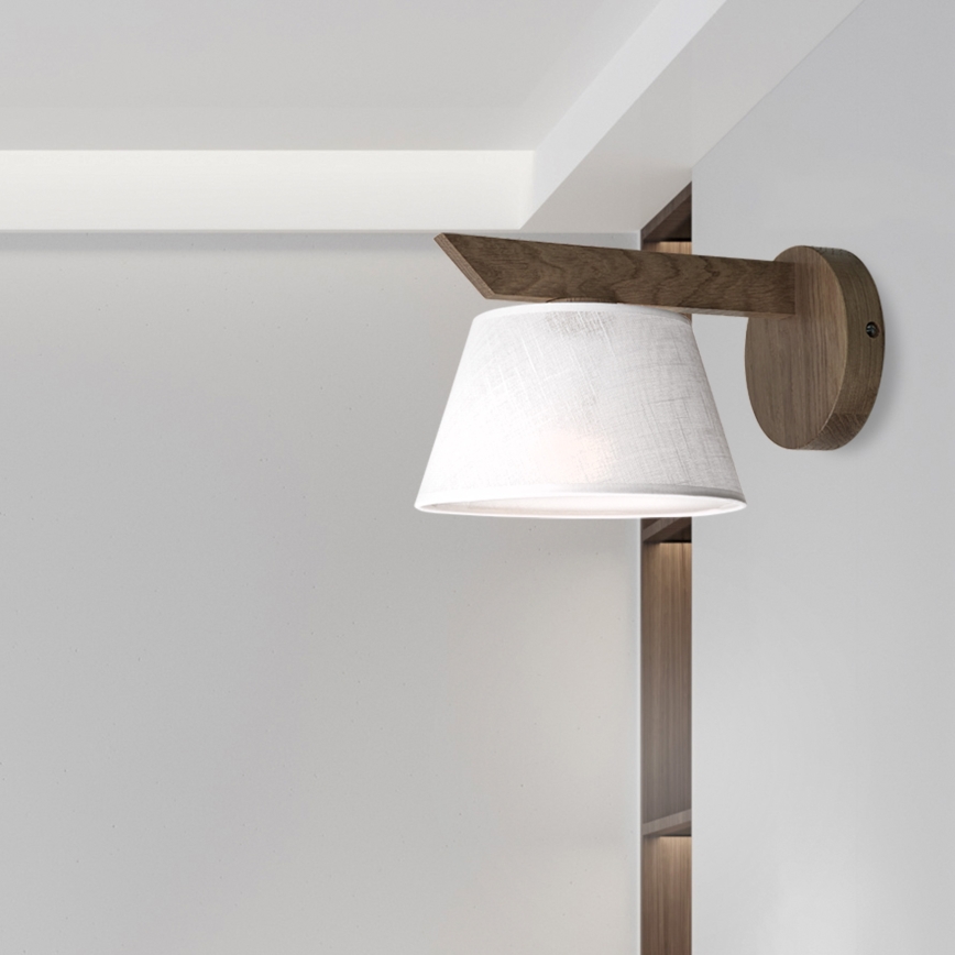 Brilagi - LED Vägglampa ANTHONY 1xE14/40W/230V ek valnöt/vit