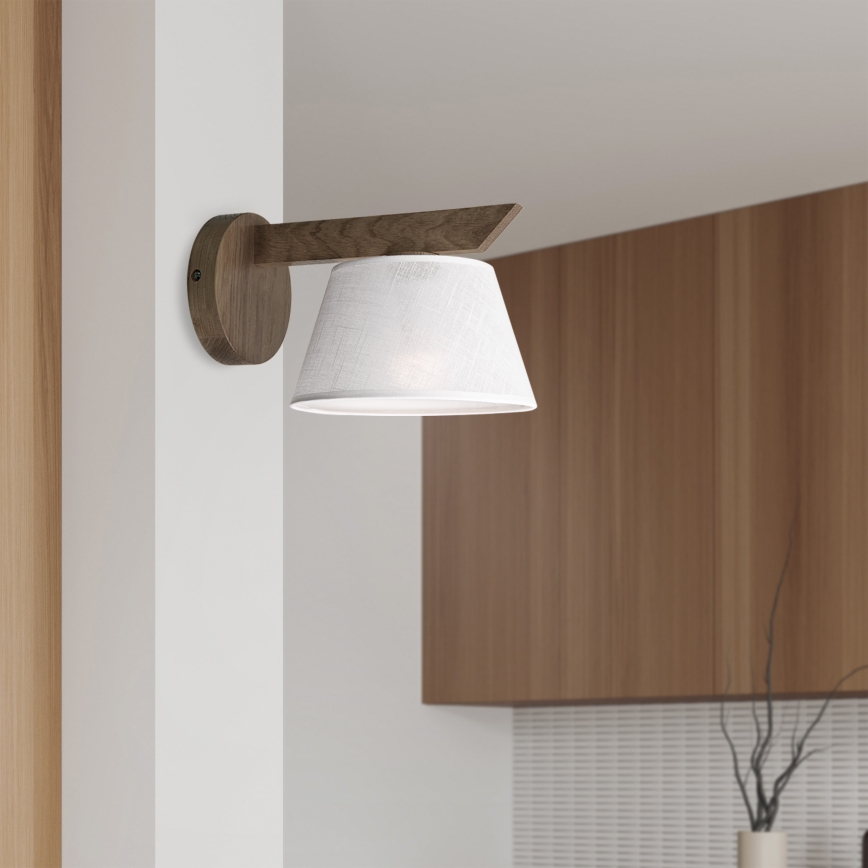 Brilagi - LED Vägglampa ANTHONY 1xE14/40W/230V ek valnöt/vit