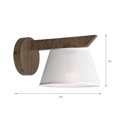 Brilagi - LED Vägglampa ANTHONY 1xE14/40W/230V ek valnöt/vit