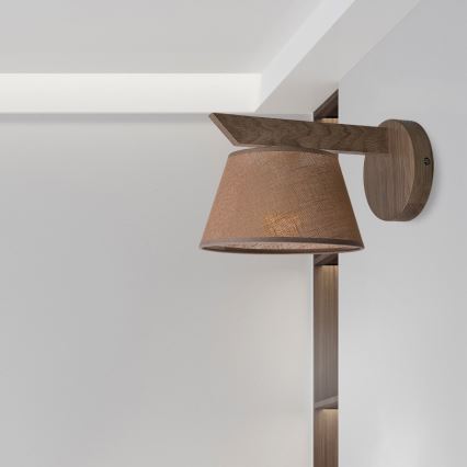 Brilagi - LED Vägglampa ANTHONY 1xE14/40W/230V ek valnöt/brun