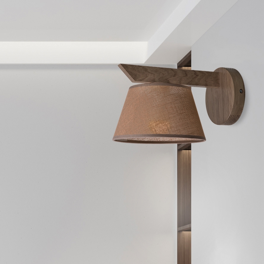 Brilagi - LED Vägglampa ANTHONY 1xE14/40W/230V ek valnöt/brun