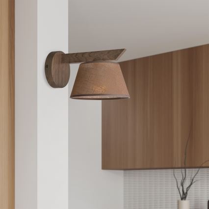 Brilagi - LED Vägglampa ANTHONY 1xE14/40W/230V ek valnöt/brun