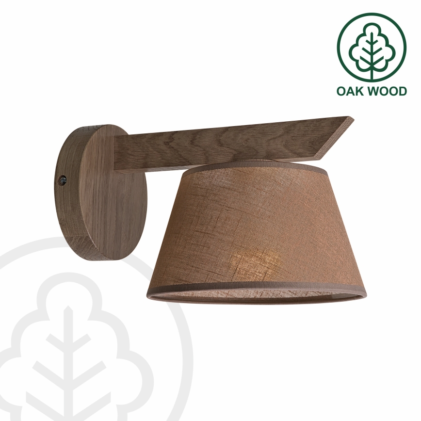 Brilagi - LED Vägglampa ANTHONY 1xE14/40W/230V ek valnöt/brun