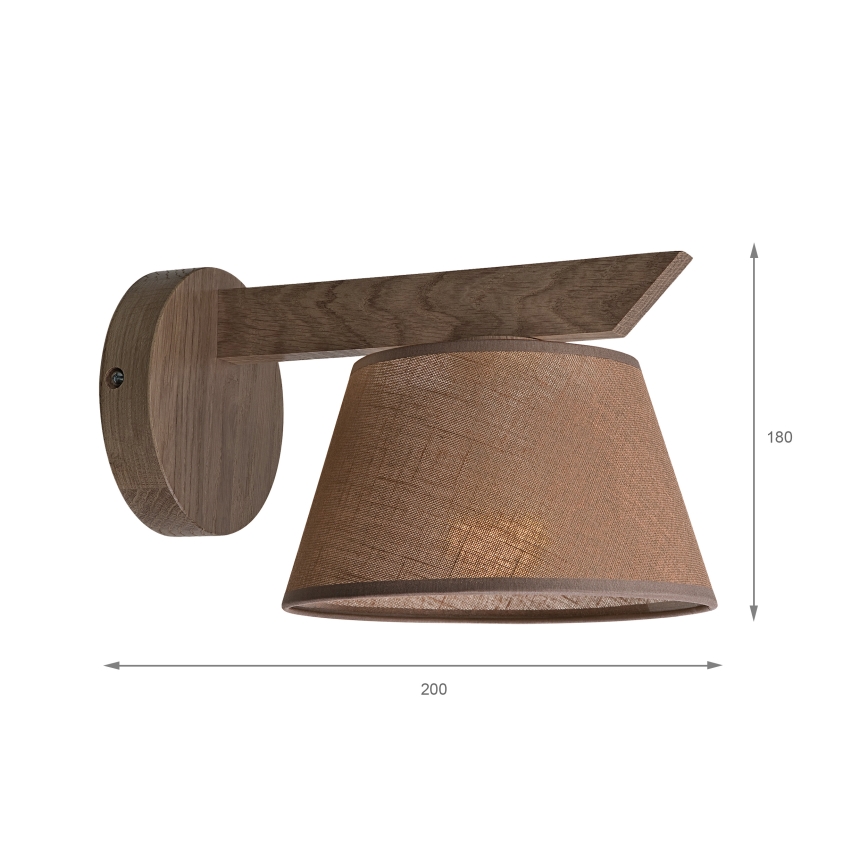 Brilagi - LED Vägglampa ANTHONY 1xE14/40W/230V ek valnöt/brun