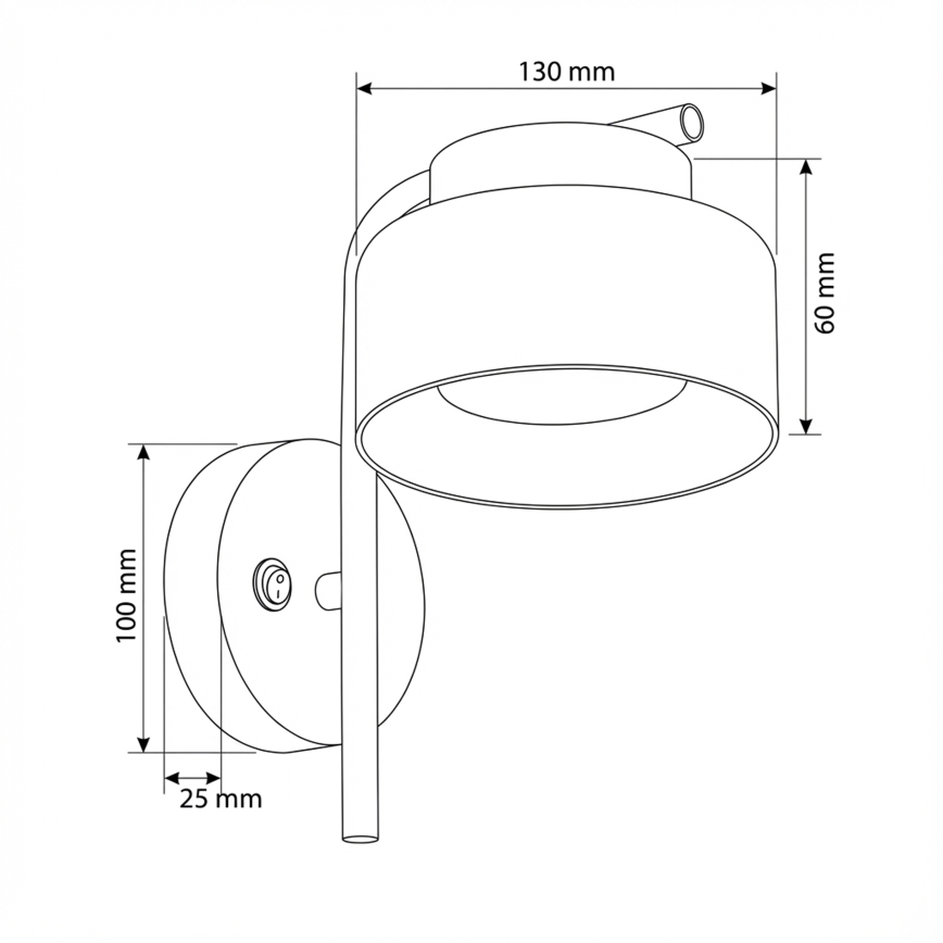 Brilagi - LED Vägglampa AURA LUX 1xGX53/30W/230V svart/rökfärgad