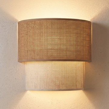 Brilagi - LED-vägglampa BOHO ECO 1xE27/10W/230V beige/krämfärgad