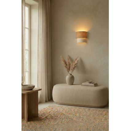 Brilagi - LED-vägglampa BOHO ECO 1xE27/10W/230V beige/krämfärgad