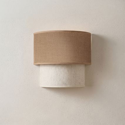 Brilagi - LED-vägglampa BOHO ECO 1xE27/10W/230V beige/krämfärgad