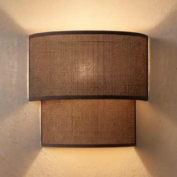 Brilagi - LED-vägglampa BOHO ECO 1xE27/10W/230V brun