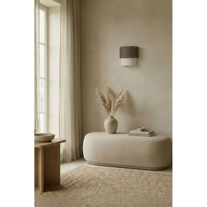 BRILAGI - LED-vägglampa BOHO ECO 1xE27/10W/230V brun/krämfärgad