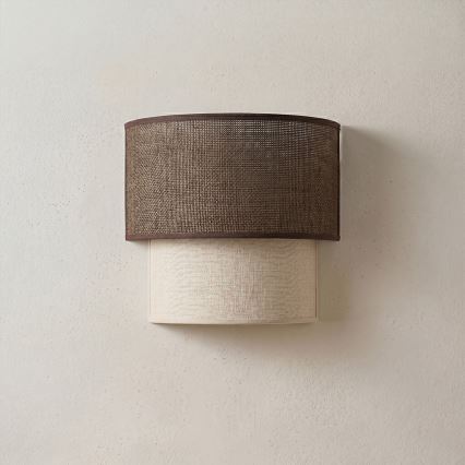 BRILAGI - LED-vägglampa BOHO ECO 1xE27/10W/230V brun/krämfärgad