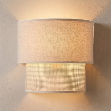 Brilagi - LED-vägglampa BOHO ECO 1xE27/10W/230V krämfärgad