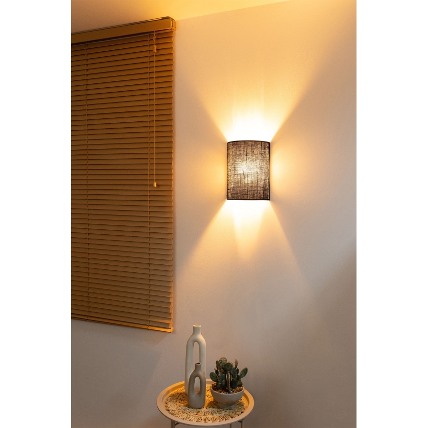 Brilagi - LED vägglampa BOHO-stil 1xE27/15W/230V brun