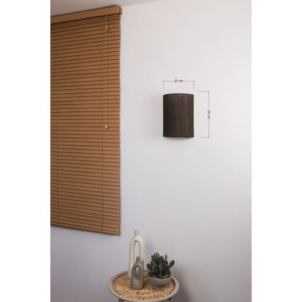 Brilagi - LED vägglampa BOHO-stil 1xE27/15W/230V brun