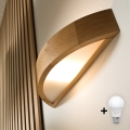 Brilagi - LED-vägglampa CARVALHO 1xE27/15W/230V ek