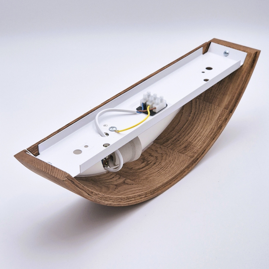 BRILAGI - LED vägglampa CARVALHO 1xE27/15W/230V ek/körsbär
