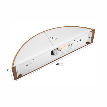 BRILAGI - LED vägglampa CARVALHO 1xE27/15W/230V ek/körsbär