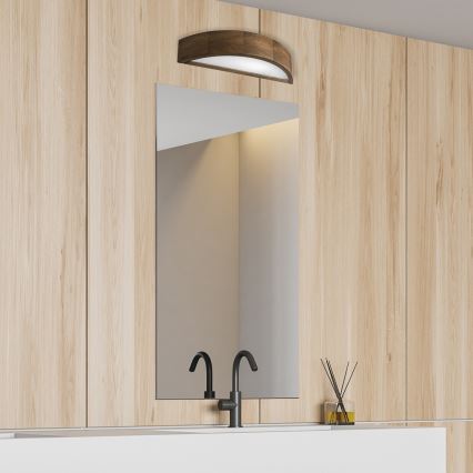 Brilagi - LED-vägglampa CARVALHO 1xE27/15W/230V ek/valnöt