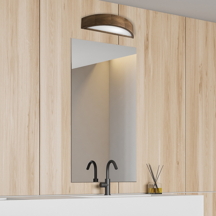 Brilagi - LED-vägglampa CARVALHO 1xE27/15W/230V ek/valnöt