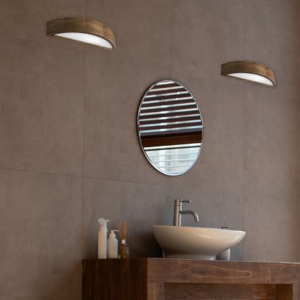 Brilagi - LED-vägglampa CARVALHO 1xE27/15W/230V ek/valnöt