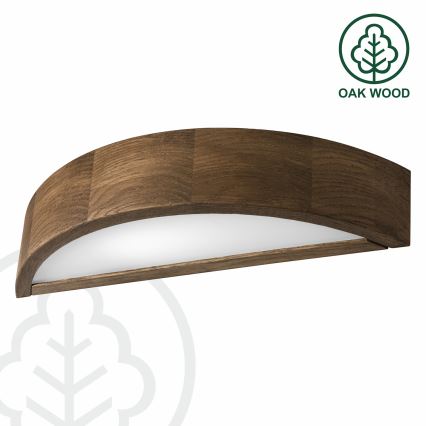 Brilagi - LED-vägglampa CARVALHO 1xE27/15W/230V ek/valnöt