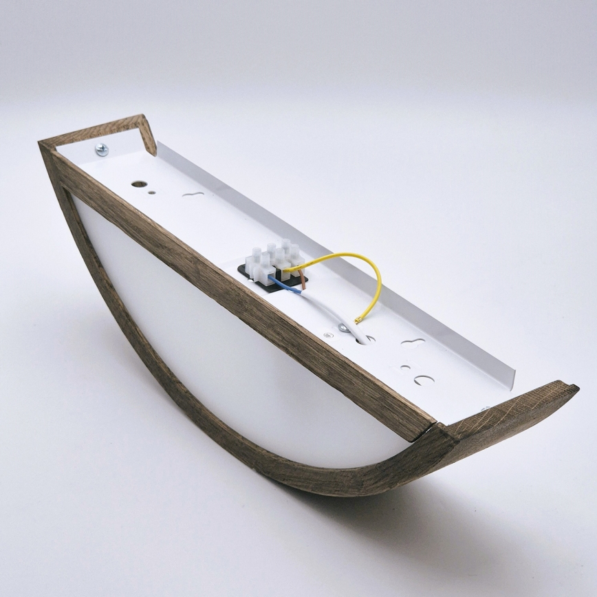 Brilagi - LED-vägglampa CARVALHO 1xE27/15W/230V ek/valnöt