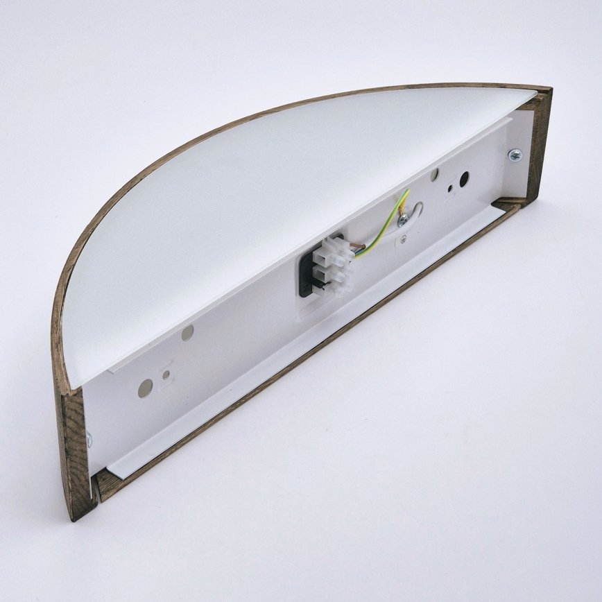 Brilagi - LED-vägglampa CARVALHO 1xE27/15W/230V ek/valnöt