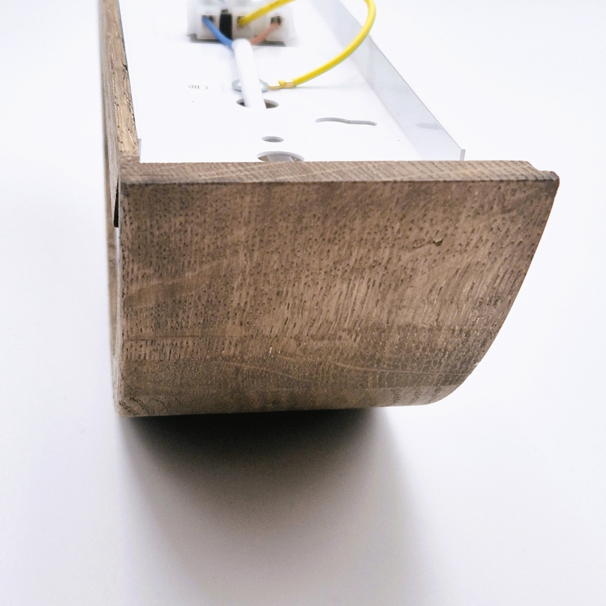 Brilagi - LED-vägglampa CARVALHO 1xE27/15W/230V ek/valnöt