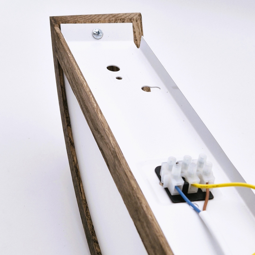 Brilagi - LED-vägglampa CARVALHO 1xE27/15W/230V ek/valnöt