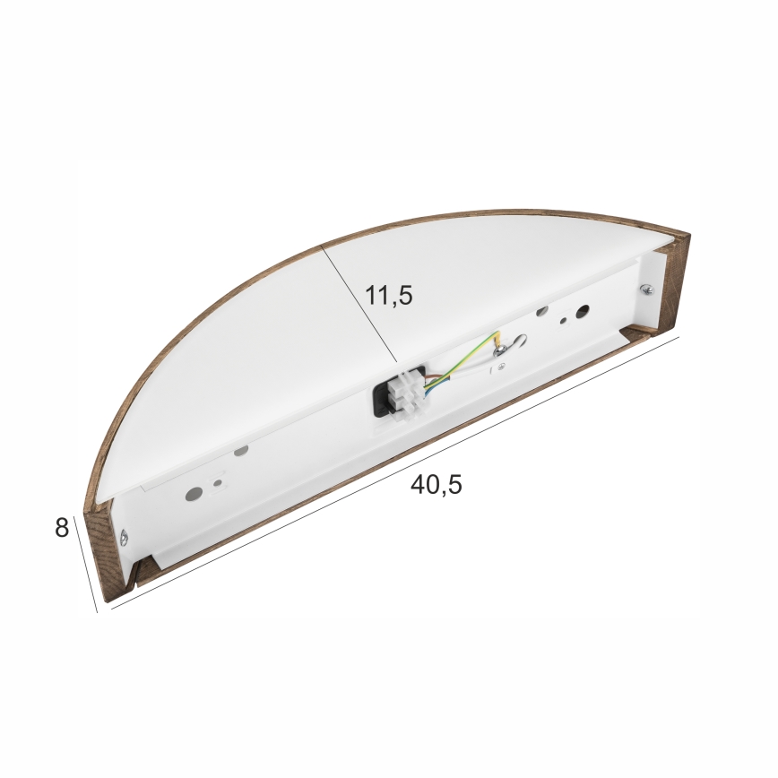 Brilagi - LED-vägglampa CARVALHO 1xE27/15W/230V ek/valnöt