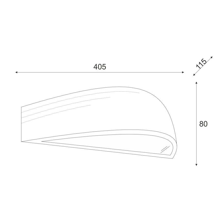 Brilagi - LED Vägglampa CARVALHO 1xE27/60W/230V ek