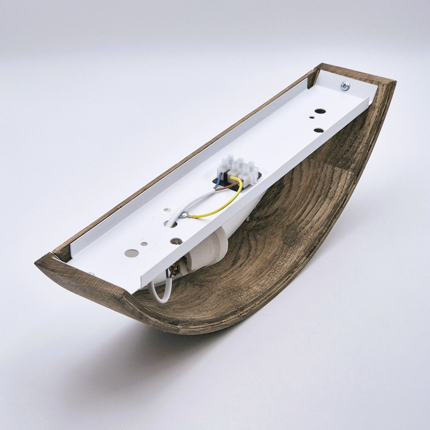 Brilagi - LED Vägglampa CARVALHO 1xE27/60W/230V ek valnöt