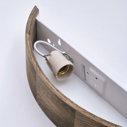 Brilagi - LED Vägglampa CARVALHO 1xE27/60W/230V ek valnöt