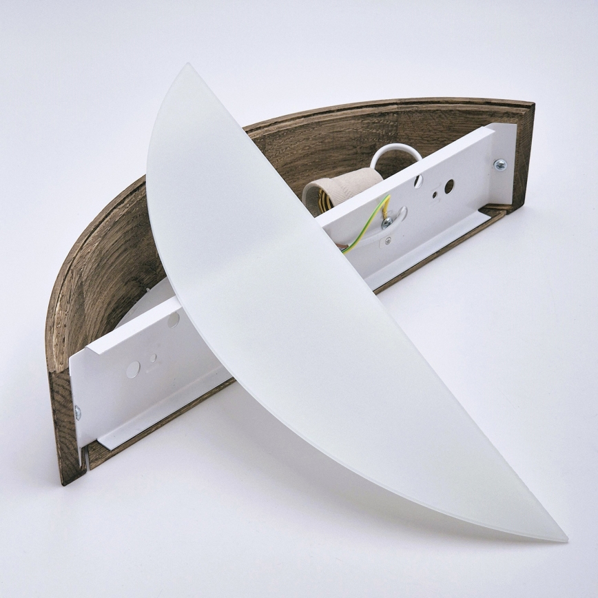 Brilagi - LED Vägglampa CARVALHO 1xE27/60W/230V ek valnöt