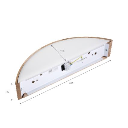 Brilagi - LED vägglampa CARVALHO MODERN 1xE27/60W/230V ek