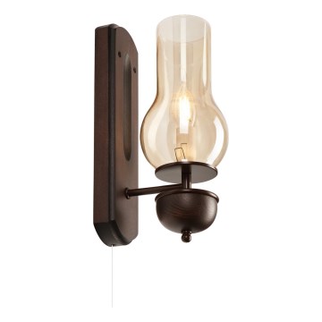 Brilagi - LED Vägglampa COTTAGE 1xE14/40W/230V bok/brun