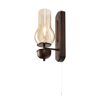 Brilagi - LED Vägglampa COTTAGE 1xE14/40W/230V bok/brun