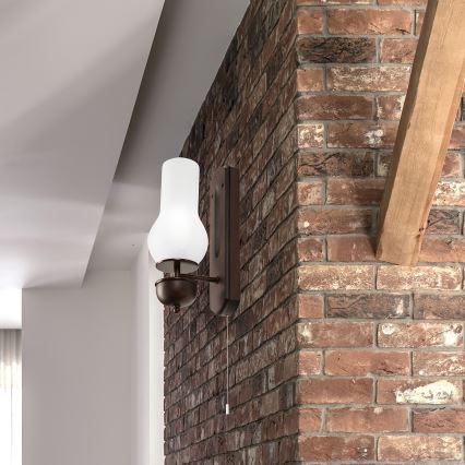 Brilagi - LED Vägglampa COTTAGE 1xE14/40W/230V bok/vit