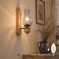 BRILAGI - LED Vägglampa COTTAGE 1xE14/40W/230V ek/rökgrå
