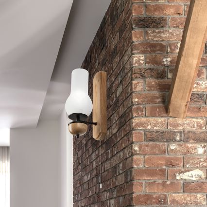 Brilagi - LED Vägglampa COTTAGE 1xE14/40W/230V ek/vit