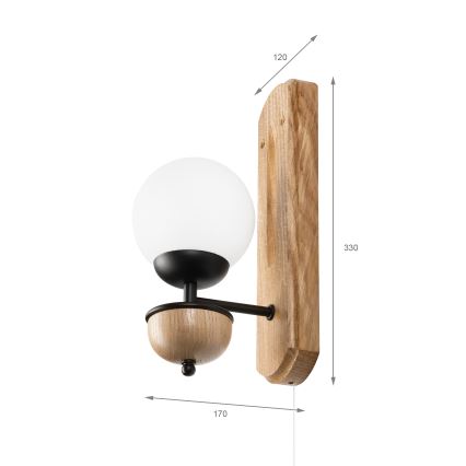 Brilagi - LED Vägglampa COTTAGE 1xG9/40W/230V ek/vit