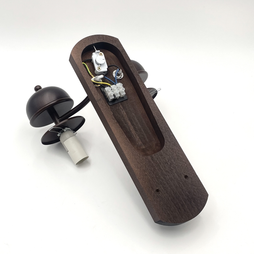 Brilagi - LED Vägglampa COTTAGE 2xE14/40W/230V bok/brun