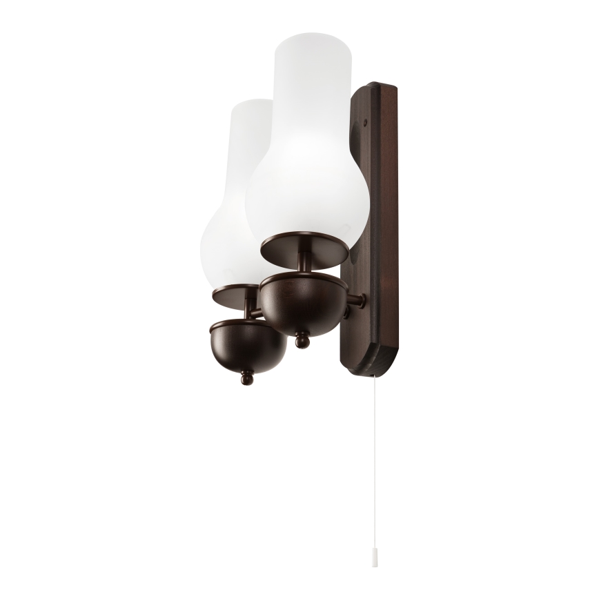 Brilagi - LED Vägglampa COTTAGE 2xE14/40W/230V bok/vit