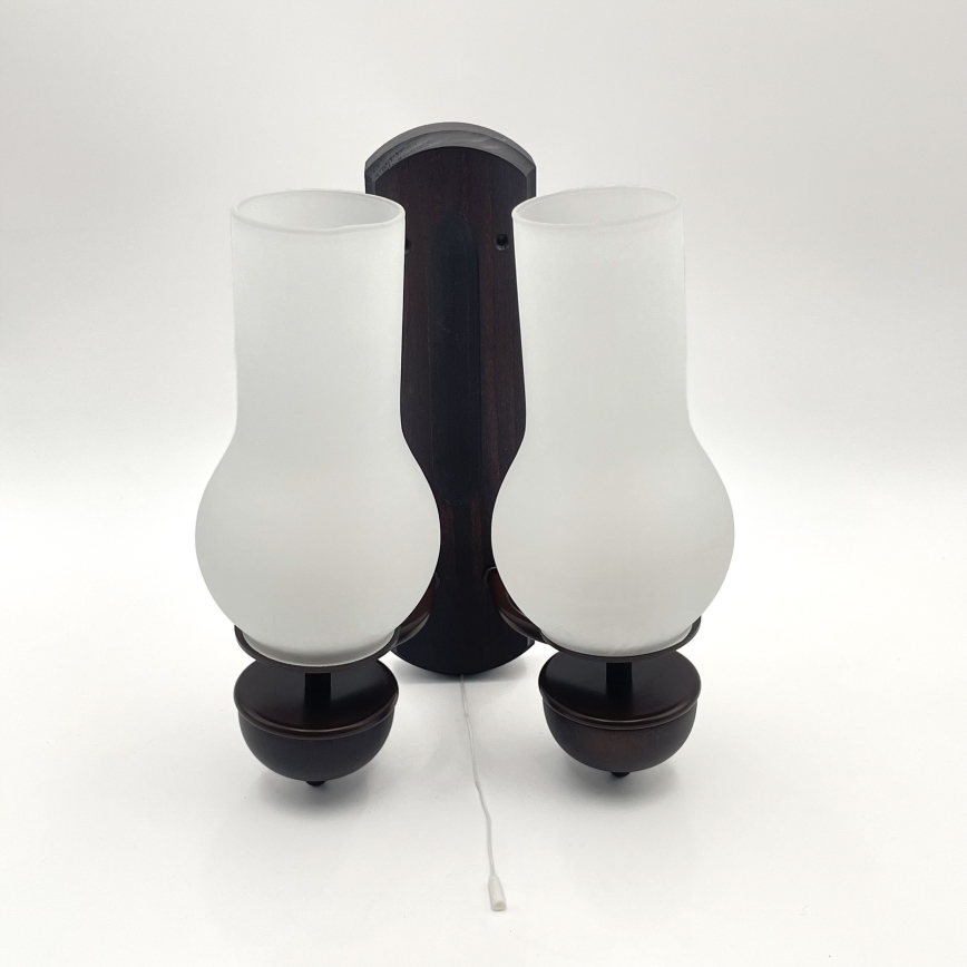 Brilagi - LED Vägglampa COTTAGE 2xE14/40W/230V bok/vit