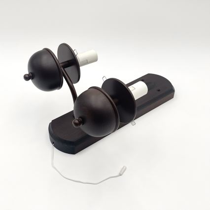 Brilagi - LED Vägglampa COTTAGE 2xE14/40W/230V bok/vit