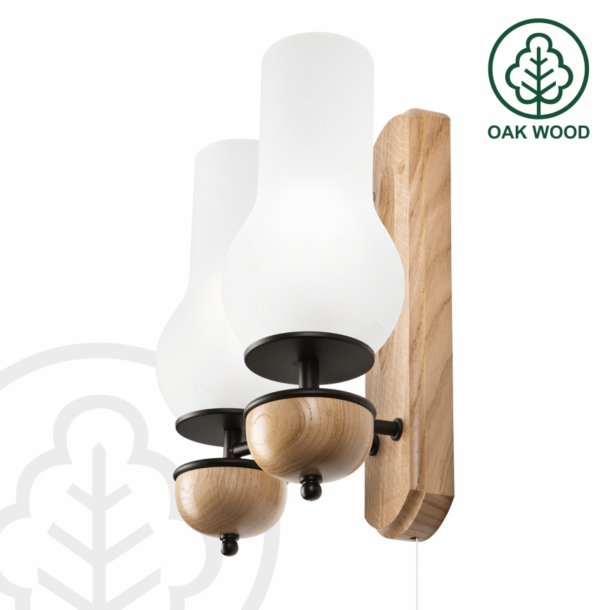 Brilagi - LED Vägglampa COTTAGE 2xE14/40W/230V ek/vit