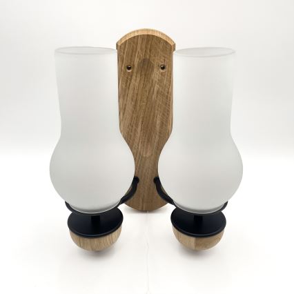 Brilagi - LED Vägglampa COTTAGE 2xE14/40W/230V ek/vit