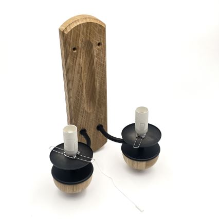 Brilagi - LED Vägglampa COTTAGE 2xE14/40W/230V ek/vit